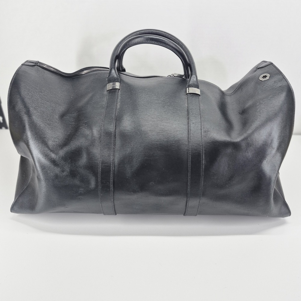 Montblanc Black Leather Duffel Bag